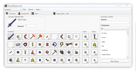 TerrariViewer v6.3 - Редактор инвентаря