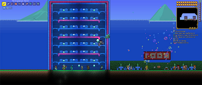 terraria map with all items