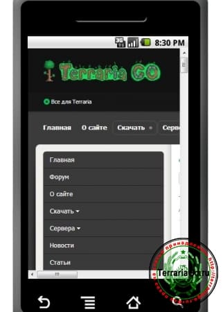 Приложение "TerrariaGo.ru" для Android