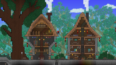 Ethnessa, NPC town. Large map for Terraria
